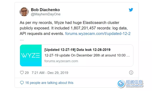 Wyze泄露240万用户数据，澄清与阿里云关系(图4)